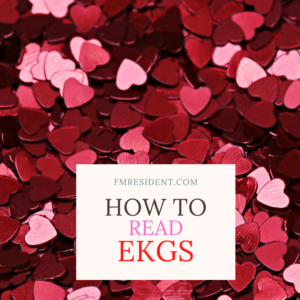 Hearts in background, "How to Read EKGs" overlying